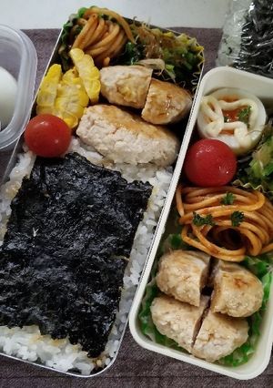 つくねバーグ弁当(7.13)-レシピのメイン写真