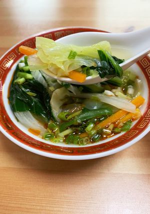 青梗菜とキャベツの塩中華スープ-レシピのメイン写真