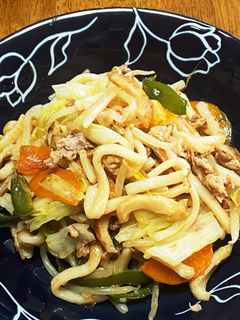 麺つゆで簡単焼きうどん-レシピのメイン写真