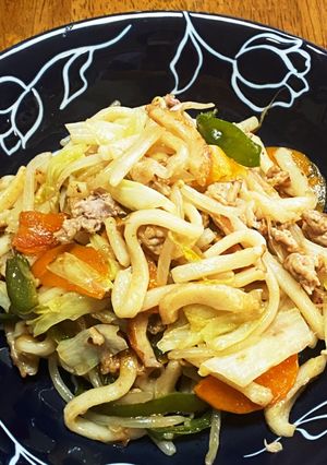 麺つゆで簡単焼きうどん-レシピのメイン写真