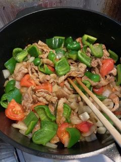 豚肉トマトピーマンのオイスター炒め-レシピのメイン写真
