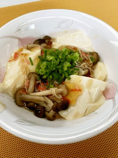 ヘルシー♪レンジで豆腐のきのこあんかけ-レシピのメイン写真