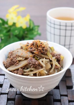 我が家の定番♪牛そぼろ丼-レシピのメイン写真