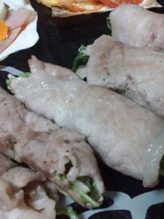 しゃきしゃき水菜の豚ロール巻き-レシピのメイン写真