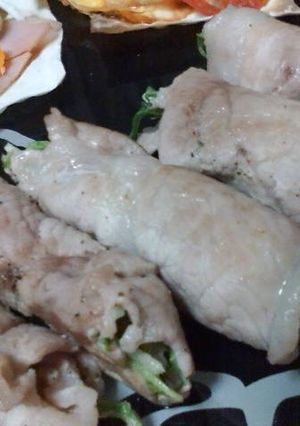 しゃきしゃき水菜の豚ロール巻き-レシピのメイン写真