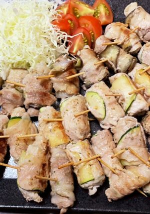 夏野菜☆ズッキーニ&茄子の豚肉巻き巻き๑-レシピのメイン写真