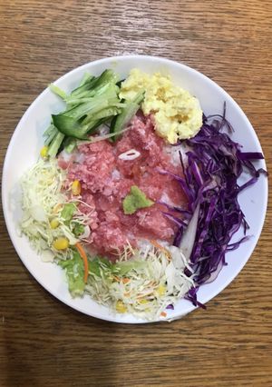 へたくそパパ　夕飯　まぐろのたたき丼-レシピのメイン写真