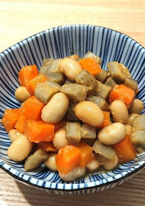 ご飯にもお酒にも★大豆と根菜の甘味噌和え-レシピのメイン写真