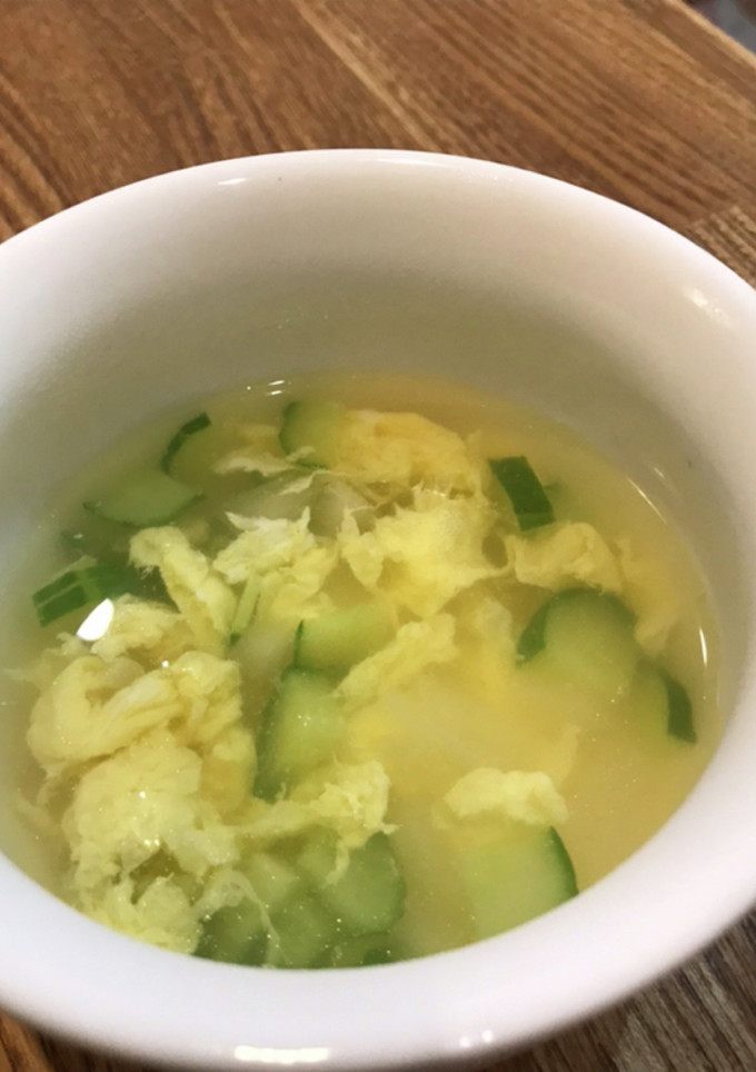 きゅうりと卵のスープ-レシピのメイン写真