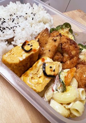 マヨネーズチキンカツ☆ツナピーマン弁当-レシピのメイン写真