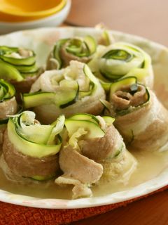 【レンジで簡単】ズッキーニのバラ肉巻き-レシピのメイン写真