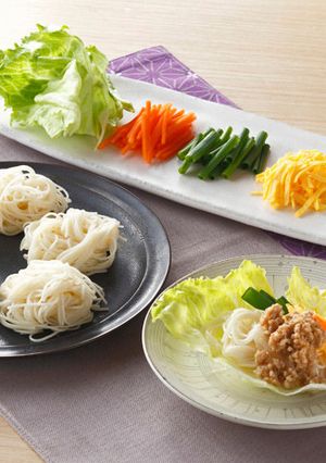 そうめんのレタス包み-レシピのメイン写真