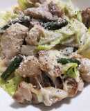 鶏もも肉とキャベツのチーズ炒め