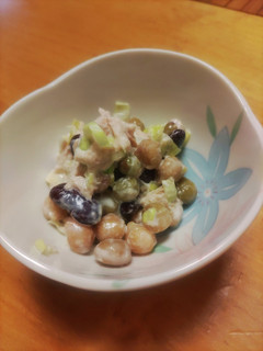 混ぜるだけ!豆ツナレタスのマヨ和え♪-レシピのメイン写真