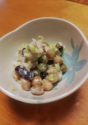 混ぜるだけ!豆ツナレタスのマヨ和え♪-レシピのメイン写真