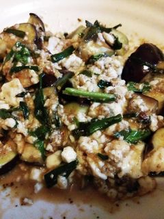 ナスと小ねぎと豆腐のニンニク生姜炒め-レシピのメイン写真