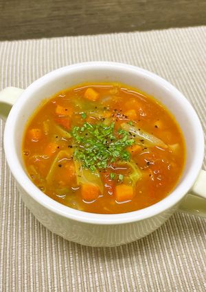 シークワーサー使用☆ヘルシー野菜スープ-レシピのメイン写真