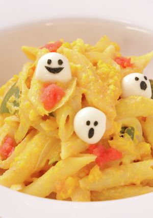 明太子とかぼちゃのクリームパスタ-レシピのメイン写真