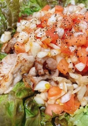 さっぱりトマトと食べるカリカリ豚こま-レシピのメイン写真