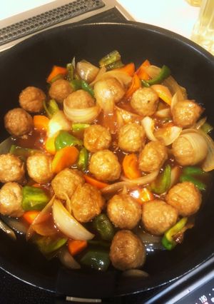 業スー肉だんご 甘酢餡かけ-レシピのメイン写真