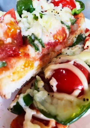 卵サンドピザトースト-レシピのメイン写真