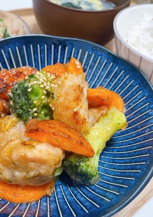 鶏ももとにんじんの甘酢あん-レシピのメイン写真