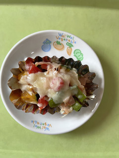 【保育園給食】かぼちゃのコロコロピザ-レシピのメイン写真