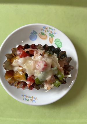 【保育園給食】かぼちゃのコロコロピザ-レシピのメイン写真