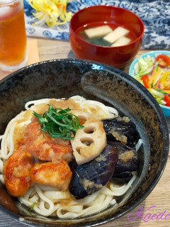 揚げない唐揚げde甘辛みぞれうどん-レシピのメイン写真