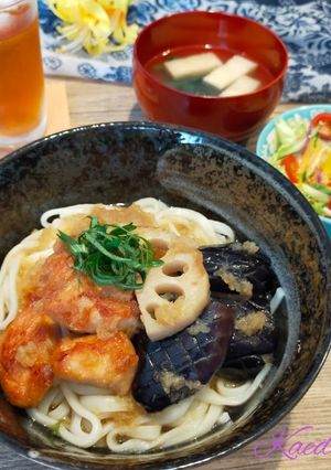 揚げない唐揚げde甘辛みぞれうどん-レシピのメイン写真
