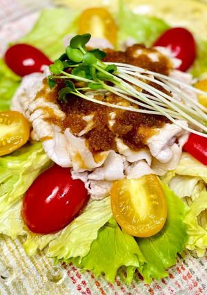 たっぷりおろしダレで食べる豚しゃぶサラダ-レシピのメイン写真