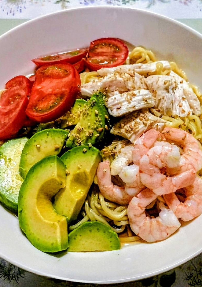 簡単ランチ！アボカド鶏ささみの冷やし中華-レシピのメイン写真