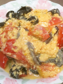 トマトとキクラゲと卵の中華風♪-レシピのメイン写真