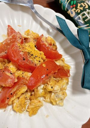 トマトのマヨたま炒め-レシピのメイン写真