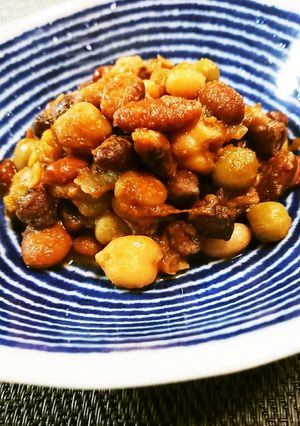 ミックスビーンズとトマトの煮込み-レシピのメイン写真