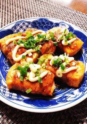 照り照り♡木綿豆腐の豚こま巻き-レシピのメイン写真