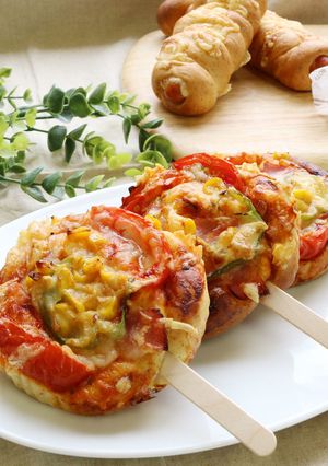夏休みに親子で作ろう!キャンディピザパン-レシピのメイン写真