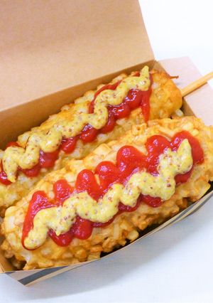 シャキシャキ!れんこん衣のチーズドッグ-レシピのメイン写真