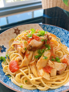 ベーコンとトマトのオイルパスタ-レシピのメイン写真