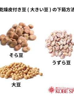 乾燥皮付き豆(大きい豆)の下茹方法-レシピのメイン写真
