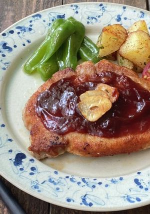 懐かしい洋食屋さんのポークチャップ-レシピのメイン写真