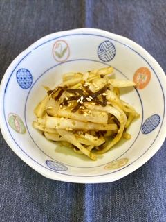 【使いきり】大根の皮の塩昆布和え-レシピのメイン写真
