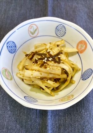 【使いきり】大根の皮の塩昆布和え-レシピのメイン写真