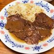 ガーリックライスと国産牛ロースのプレート