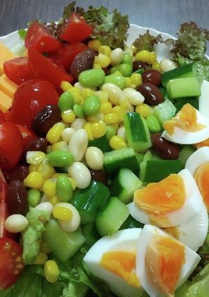 コブサラダ＆コブサラダドレッシング-レシピのメイン写真