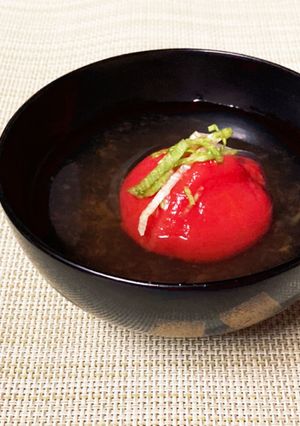 丸ごとトマトの冷製汁物-レシピのメイン写真