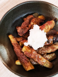 ナスの肉巻き ポン酢焼き-レシピのメイン写真