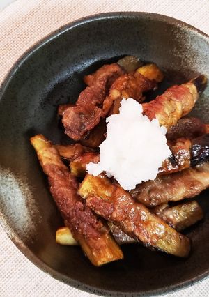 ナスの肉巻き ポン酢焼き-レシピのメイン写真
