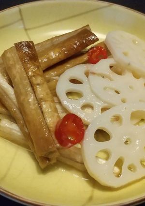 ごぼうと蓮根の甘酢漬、らっきょう残り液で-レシピのメイン写真