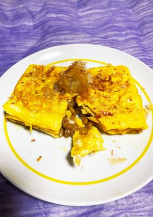 納豆入り玉子焼き♪今日は簡単に♪ご飯の共-レシピのメイン写真